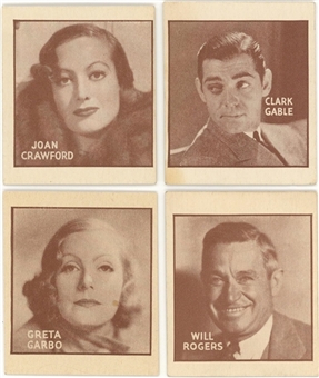 1933 R97-2 General Gum Co. "Movie Stars" High Grade Complete Set (24)